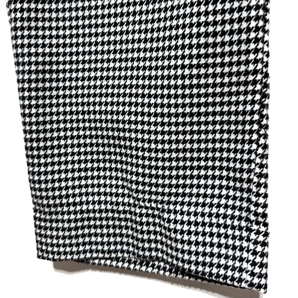 Zara Basic Black Houndstooth Pull On Straight Leg Pants Size XS - Picture 8 of 11